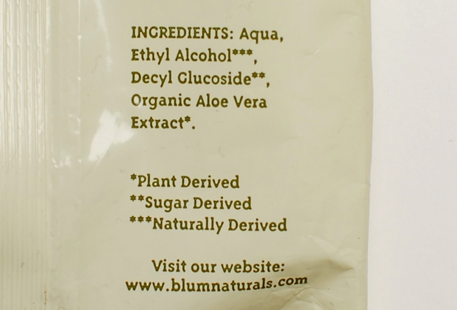 Blum Naturals All-Purpose Cleansing Wipes Ingredients